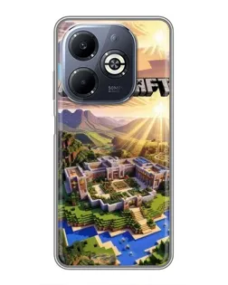 Чехол для Infinix Smart 8 Plus с картинкой «Minecraft панорама»