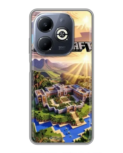 Чехол для Infinix Smart 8 Plus с картинкой «Minecraft панорама»