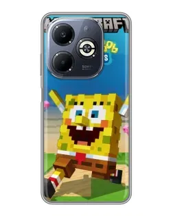 Чехол для Infinix Smart 8 Plus с картинкой «Губка Боб Minecraft» Чехол для Infinix Smart 8 Plus с картинкой «Губка Боб Minecraft»