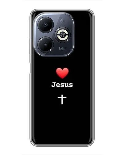 Чехол для Infinix Smart 8 Plus с картинкой «Сердце - Jesus» Чехол для Infinix Smart 8 Plus с картинкой «Сердце - Jesus»