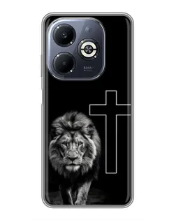 Чохол для Infinix Smart 8 Plus з картинкою «Лев та Хрест»