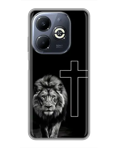 Чехол для Infinix Smart 8 Plus с картинкой «Лев и Крест» Чехол для Infinix Smart 8 Plus с картинкой «Лев и Крест»
