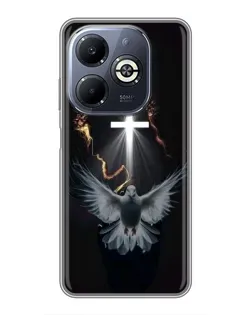 Чехол для Infinix Smart 8 Plus с картинкой «Голубь и Свет»