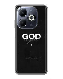 Чехол для Infinix Smart 8 Plus с картинкой «GOD — Бог над всем»
