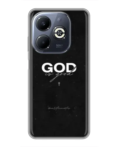 Чехол для Infinix Smart 8 Plus с картинкой «GOD — Бог над всем» Чехол для Infinix Smart 8 Plus с картинкой «GOD — Бог над всем»