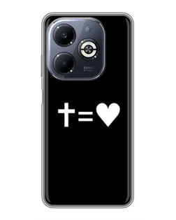 Чехол для Infinix Smart 8 Plus с картинкой «Крест и Сердце»