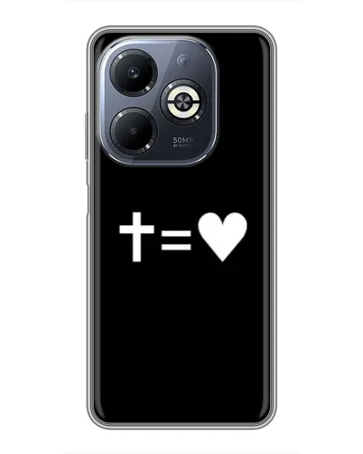 Чехол для Infinix Smart 8 Plus с картинкой «Крест и Сердце» Чехол для Infinix Smart 8 Plus с картинкой «Крест и Сердце»