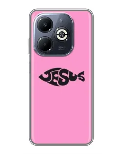 Чехол для Infinix Smart 8 Plus с картинкой «Розовый символ  Jesus»