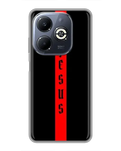 Чехол для Infinix Smart 8 Plus с картинкой «Красная линия веры» Чехол для Infinix Smart 8 Plus с картинкой «Красная линия веры»