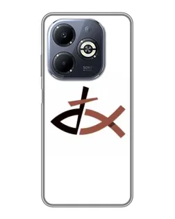 Чехол для Infinix Smart 8 Plus с картинкой «Рыба и крест»