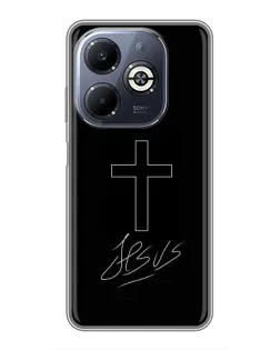 Чехол для Infinix Smart 8 Plus с картинкой «Графический крест Jesus»