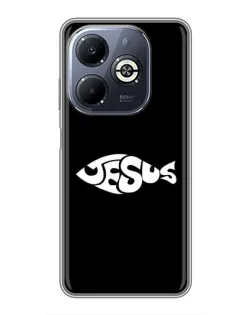 Чехол для Infinix Smart 8 Plus с картинкой «Рыба Jesus»