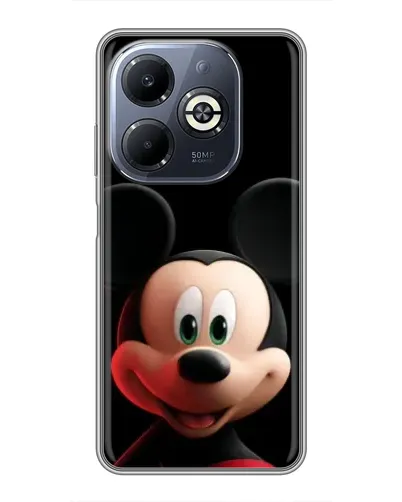 Чехол для Infinix Smart 8 Plus с картинкой «Улыбающийся Микки Маус»