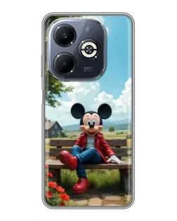 Чехол для Infinix Smart 8 Plus с картинкой «Микки на скамейке»