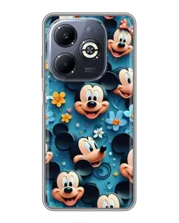 Чехол для Infinix Smart 8 Plus с картинкой «Паттерн Микки и Минни»
