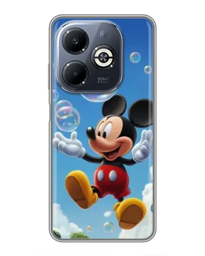 Чехол для Infinix Smart 8 Plus с картинкой «Mickey и мыльные пузыри»