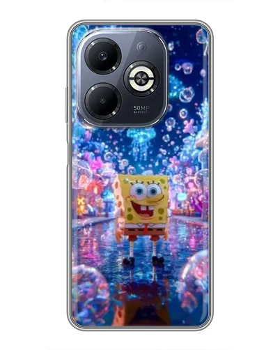 Чехол для Infinix Smart 8 Plus с картинкой «Неоновый океан»