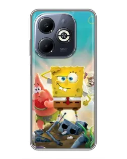 Чехол для Infinix Smart 8 Plus с картинкой «Спанч Боб победитель»