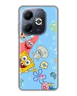 Чехол для Infinix Smart 8 Plus с картинкой «Веселые пузырьки»