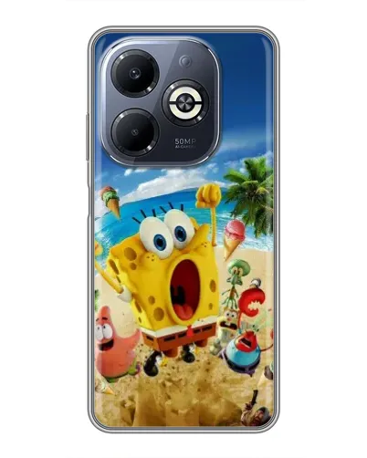 Чехол для Infinix Smart 8 Plus с картинкой «Развлечения на пляже»