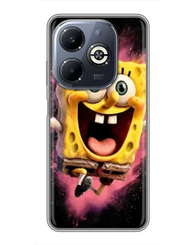 Чехол для Infinix Smart 8 Plus с картинкой «Взрывной Спанч Боб»