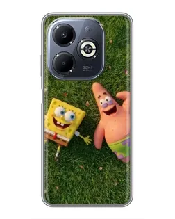 Чехол для Infinix Smart 8 Plus с картинкой «Друзья на лужайке»