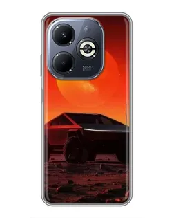 Чохол для Infinix Smart 8 Plus з картинкою «Cybertruck на Марсі»