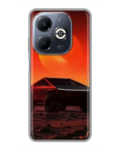 Чехол для Infinix Smart 8 Plus с картинкой «Cybertruck на Марсе»