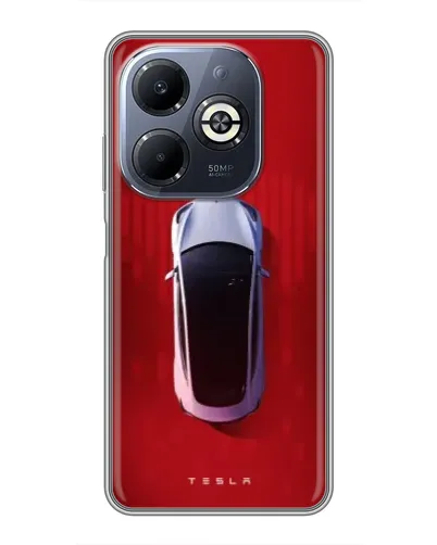 Чехол для Infinix Smart 8 Plus с картинкой «Tesla Top View»