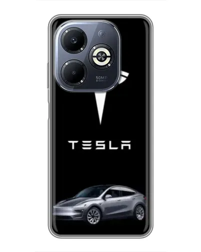 Чехол для Infinix Smart 8 Plus с картинкой «Tesla Model Y»