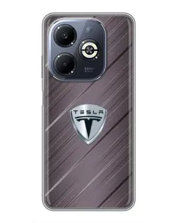 Чохол для Infinix Smart 8 Plus з картинкою «Металева текстура Tesla»