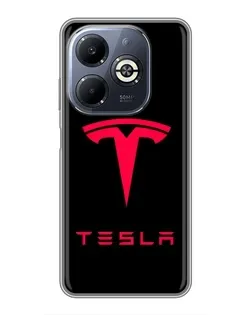 Чохол для Infinix Smart 8 Plus з картинкою «Tesla Red Logo»