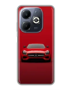 Чохол для Infinix Smart 8 Plus з картинкою «Червоний Mercedes AMG»