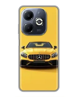 Чохол для Infinix Smart 8 Plus з картинкою «Жовтий Mercedes GT»