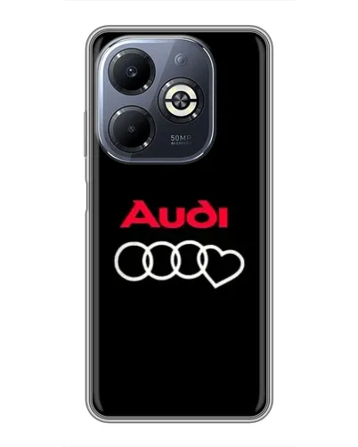 Чехол для Infinix Smart 8 Plus с картинкой «Логотип Audi Heart»