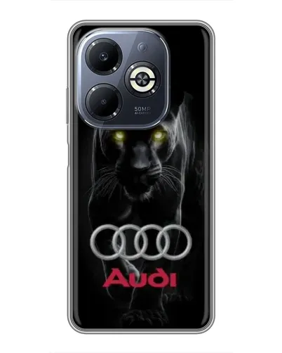 Чехол для Infinix Smart 8 Plus с картинкой «Пантера и Audi»