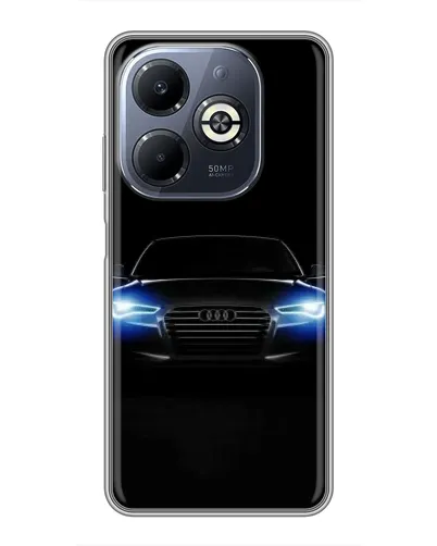 Чехол для Infinix Smart 8 Plus с картинкой «Audi в неоне»