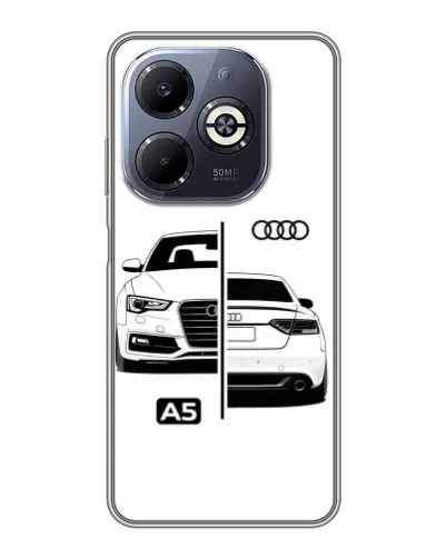 Чехол для Infinix Smart 8 Plus с картинкой «Audi — контрастный дизайн»
