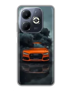 Чохол для Infinix Smart 8 Plus з картинкою «Audi у хмарах диму» Чохол для Infinix Smart 8 Plus з картинкою «Audi у хмарах диму»