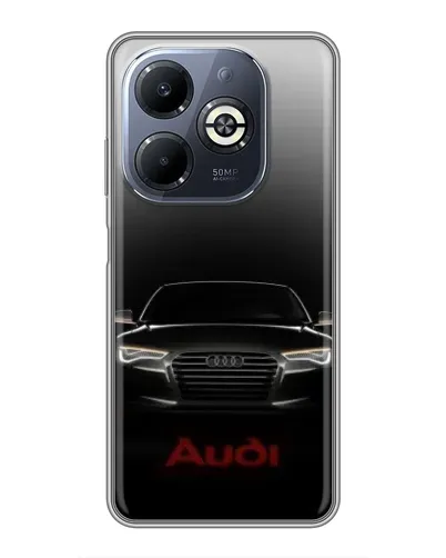 Чехол для Infinix Smart 8 Plus с картинкой «Audi — градиентный контур»