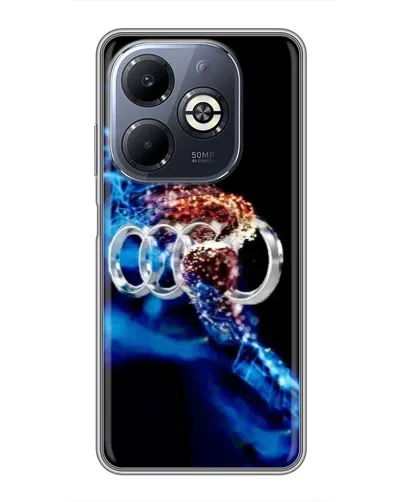 Чехол для Infinix Smart 8 Plus с картинкой «Энергия лого Audi»
