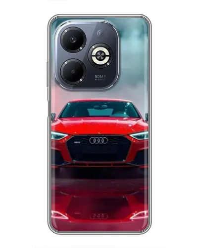 Чехол для Infinix Smart 8 Plus с картинкой «Audi RS — красный стиль»