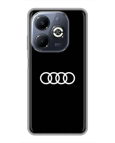 Чехол для Infinix Smart 8 Plus с картинкой «Audi White Logo»
