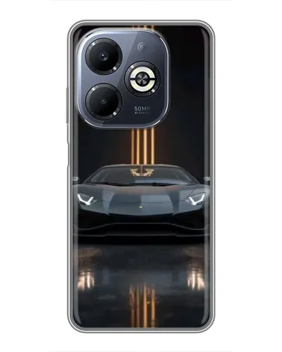 Чехол для Infinix Smart 8 Plus с картинкой «Lamborghini золотые линии» Чехол для Infinix Smart 8 Plus с картинкой «Lamborghini золотые линии»