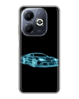 Чохол для Infinix Smart 8 Plus з картинкою «Неоновий контур Lamborghini» Чохол для Infinix Smart 8 Plus з картинкою «Неоновий контур Lamborghini»
