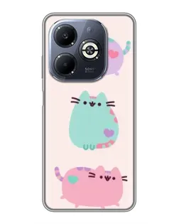 Чохол для Infinix Smart 8 Plus з картинкою «Pusheen тріо» Чохол для Infinix Smart 8 Plus з картинкою «Pusheen тріо»