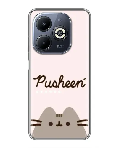 Чехол для Infinix Smart 8 Plus с картинкой «Pusheen логотип»