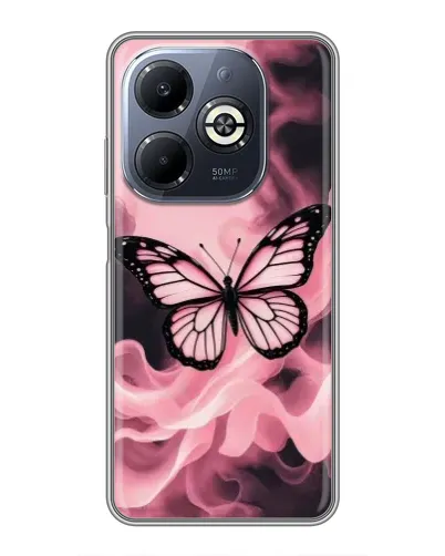 Чехол для Infinix Smart 8 Plus с картинкой «Бабочка в дыму» Чехол для Infinix Smart 8 Plus с картинкой «Бабочка в дыму»