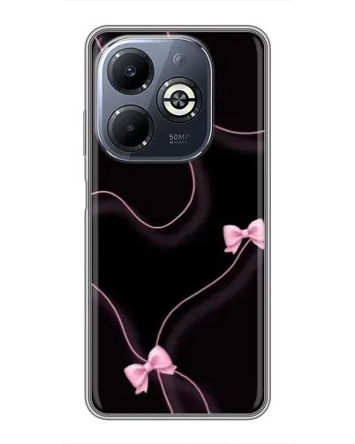 Чехол для Infinix Smart 8 Plus с картинкой «Розовые ленты» Чехол для Infinix Smart 8 Plus с картинкой «Розовые ленты»