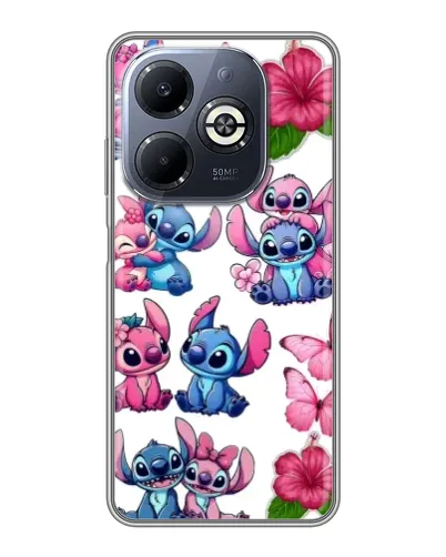 Чехол для Infinix Smart 8 Plus с картинкой «Стикеры Stitch и Angel»